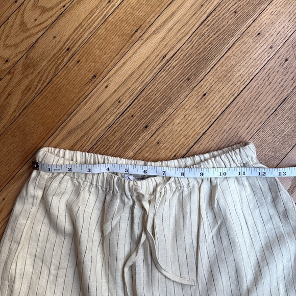 WeWoreWhat Tie Waist  Cream Wide Leg linen blend  Pants size xs - Picture 7 of 11